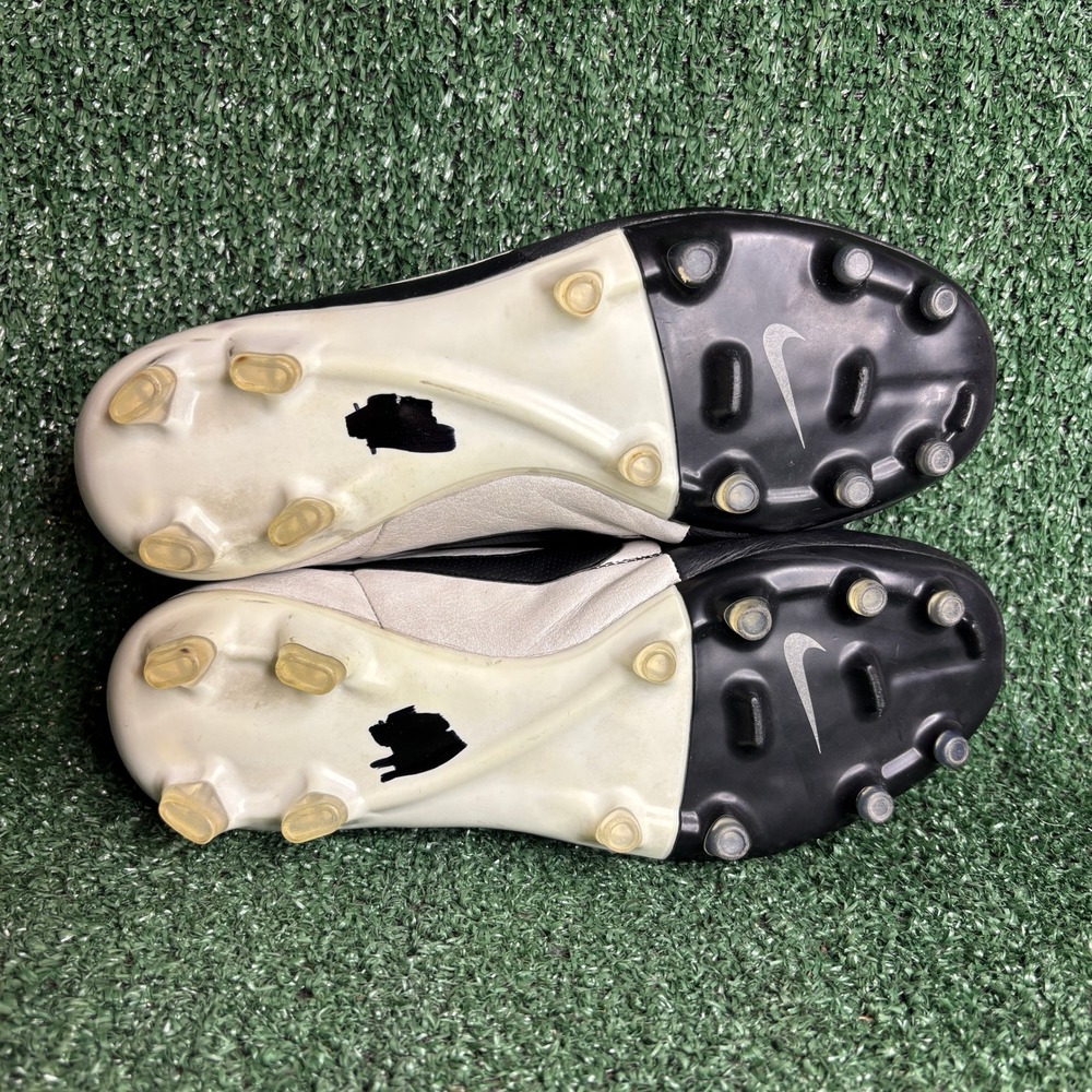 Nike Tiempo Legend V Leather Firm Ground Panda Soccer Cleat Black White Mens 8.5 - Picture 8 of 12